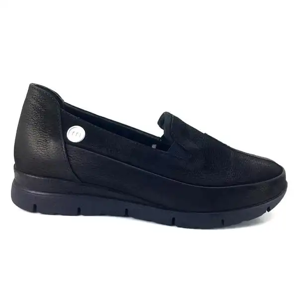 2024 Trending New Season Model Genuine Leather Shoes Personalized And Comfortable Black Nubuck Mammamia 6015 23KA Women's Daily Shoes