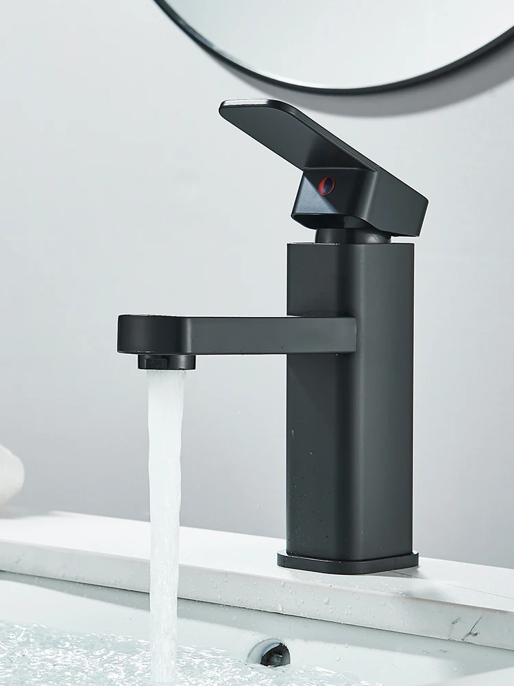Badezimmer-Waschtischarmatur, Warm- und Kaltwasser-Mischbatterie, Einloch-Einhandmischer, Deckenmontierte Armatur, Waschbeckenarmatur