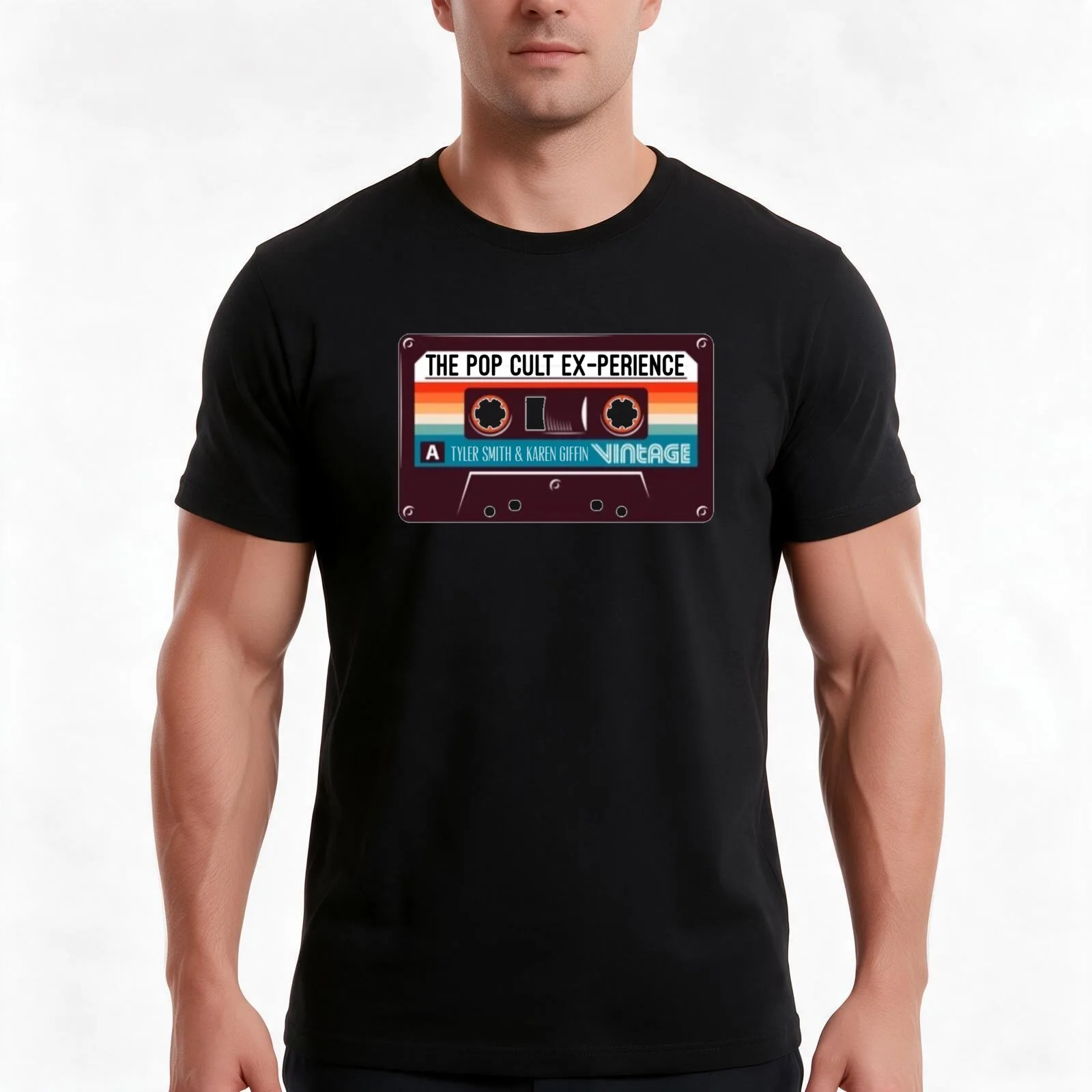 Pop Cult Mixtape T-Shirt Summer Casual Cotton Tee Oversized Streetwear Tops Vintage Graphic Print Loose Fit Short Sleeve