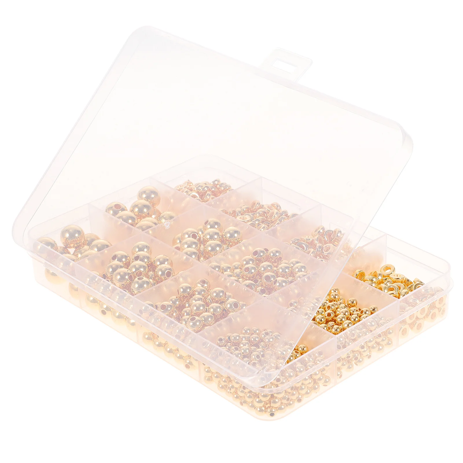 

1250Pcs Golden Spacer Beads Jewelry Making Supplies Elegant Lightweight Loose Beads for DIY Bracelets Necklaces