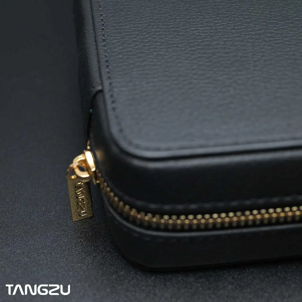 TANGZU Premium skórzane etui na słuchawki douszne Kompaktowe i wszechstronne etui na słuchawki, kable i akcesoria audio — zdjęcie produktu 4