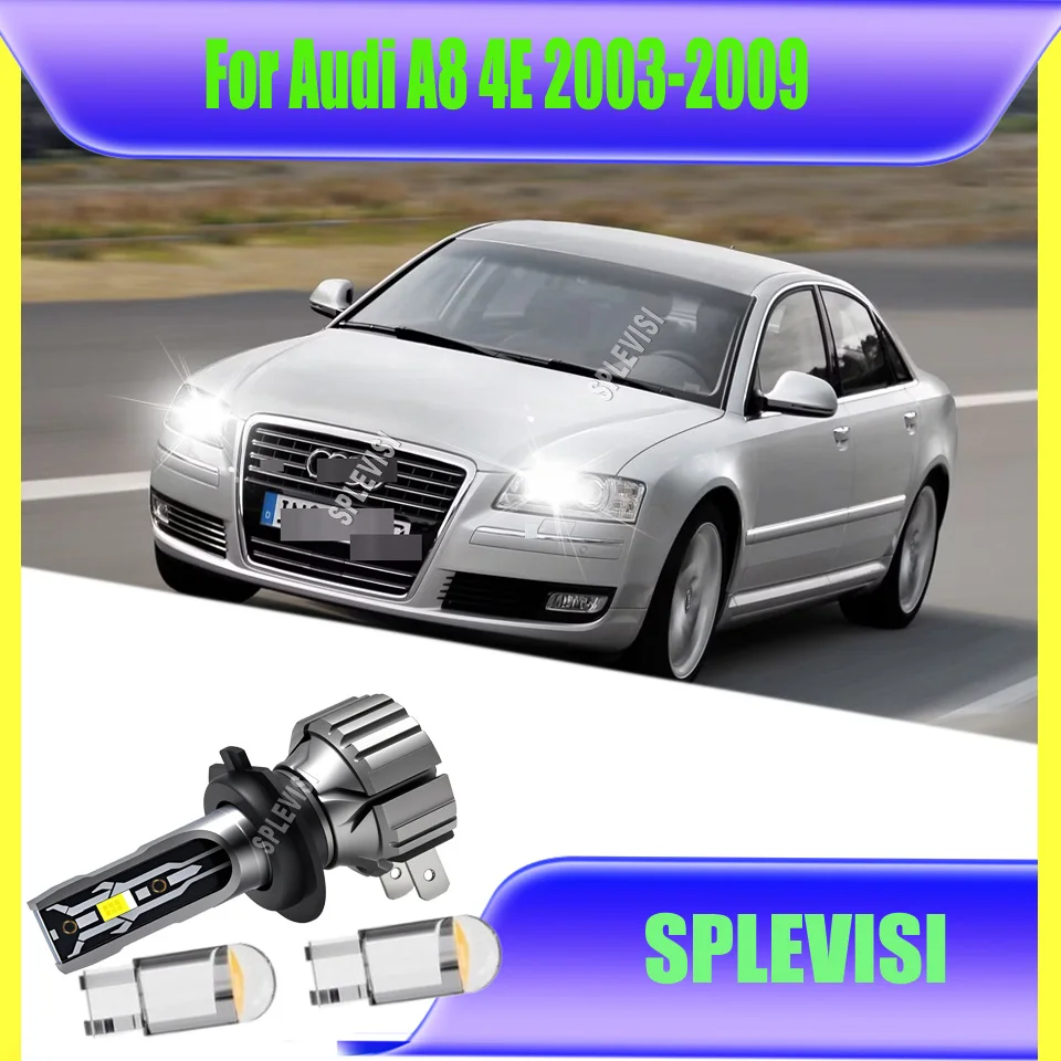 

2Pcs LED Bulb 7500LM Headlight Wireless 6000K CSP Lamps Plug and Play For Audi A8 4E 2003 2004 2005 2006 2007 2008 2009