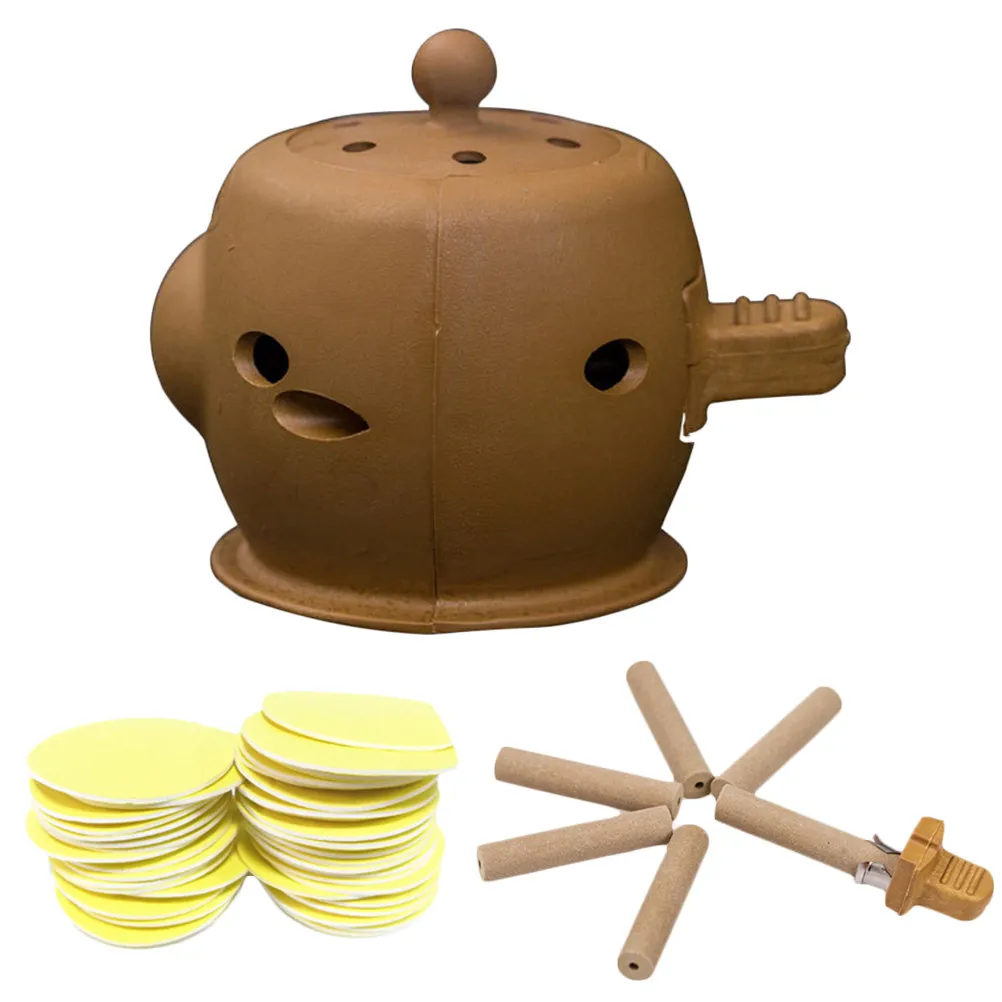 3Set Acupuncture Point Moxa Tool Moxibustion Box for Healthy Arthritis Relief Closed Reflux Design 100 Moxa