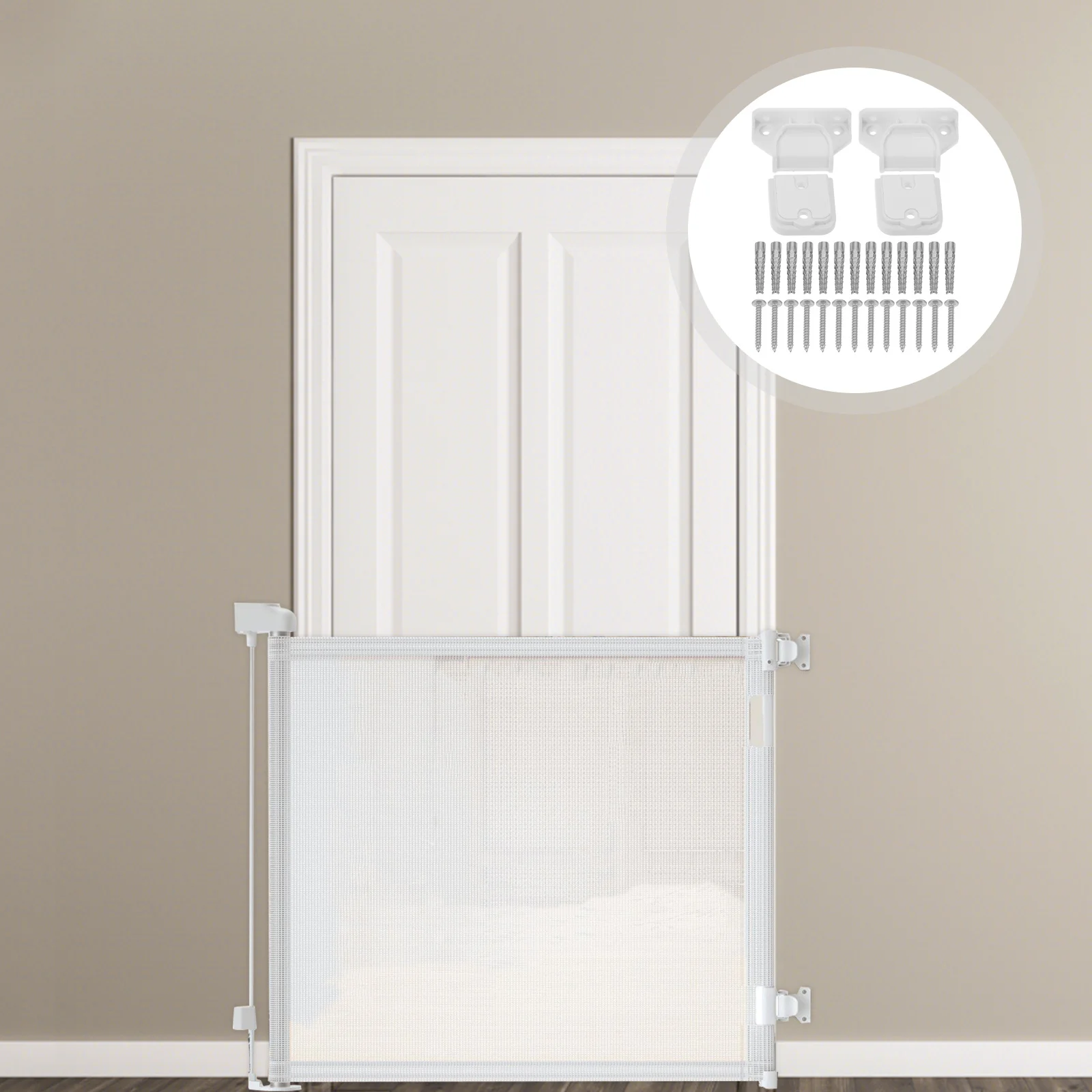 

1 комплект, 1 комплект, регулируемые удлинители детских ворот для безопасности лестниц, прочные расширительные фитинги для детских ворот с металлическими кронштейнами, пластик