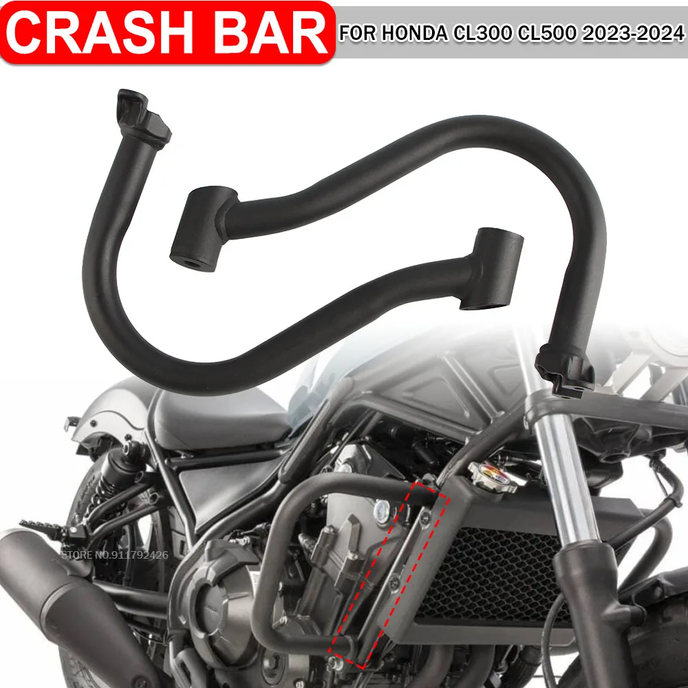 

Motorcycle Crash Bar External Extension Engine Guard Protective Frame Bumper Falling Protection For Honda CL300 CL500 2023 2024