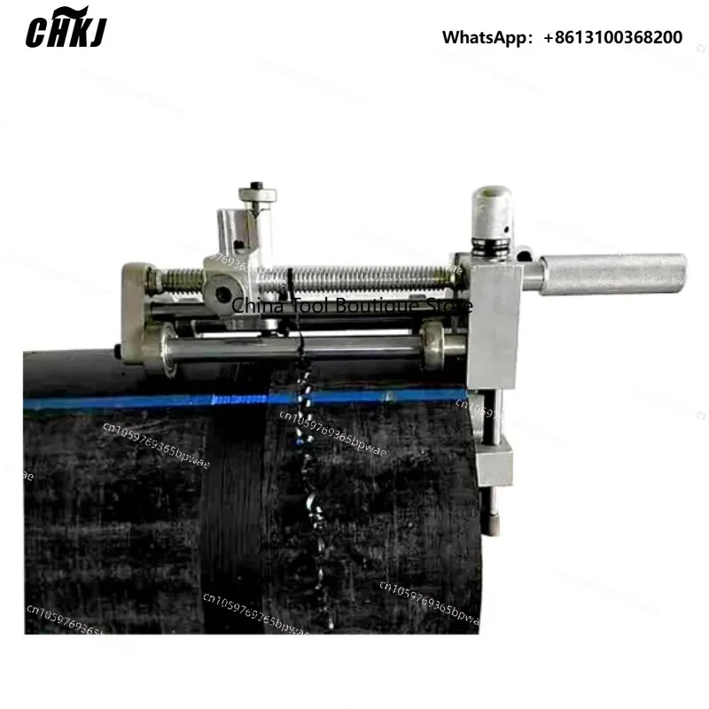 PE Pipe Mechanical Rotary Scraper for Removing Oxide Layer Scraping with Planer Knife  Four-sided Blade Stainless Steel Frame