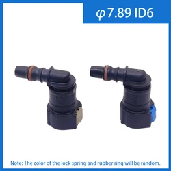 2pcs x 7.89 ID6 90° Female Auto Car Fuel Line Hose Quick Release Connector Carburetor Part