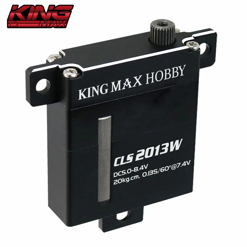 

KINGMAX CLS2013W 28g 20kg.cm@7.4V 0.13sec Coreless Motor High Pressure Steel Gears Digital Wing Servo for Glider Fixed Wing