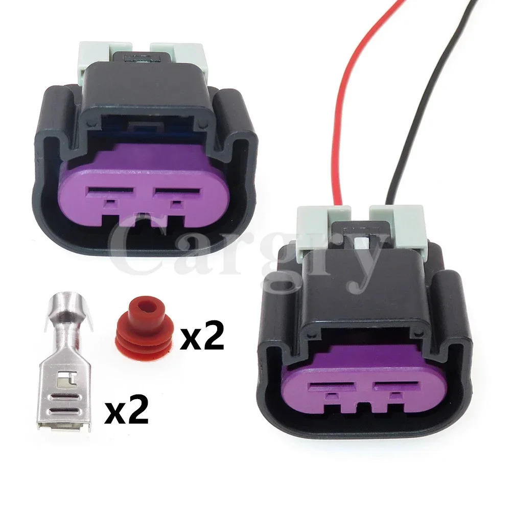 

1 Set 2P Car Large Current Electric Cable Socket 15454358 AC Assembly Auto Waterproof High Power Wiring Terminal Connector