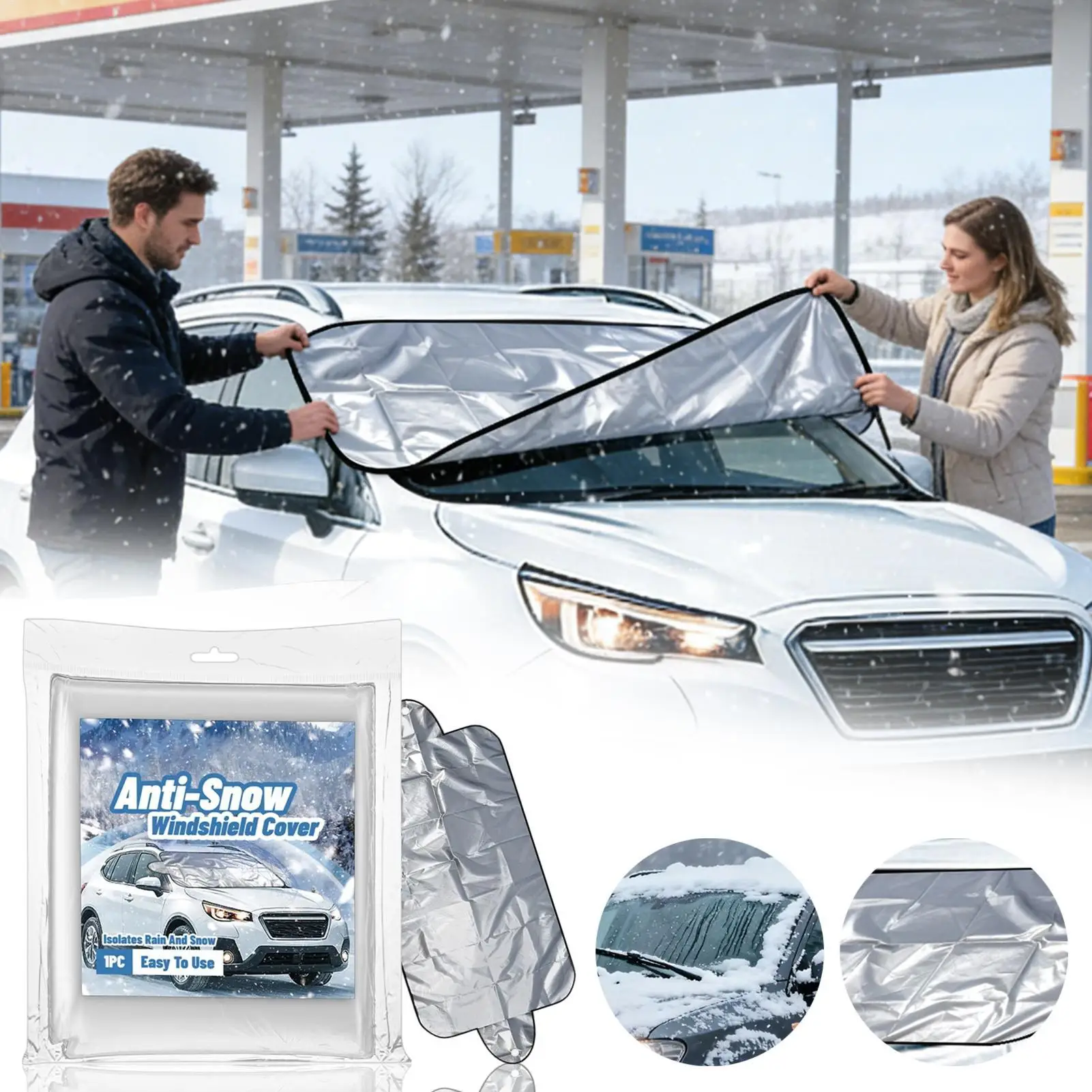 

Windshield Snow Cover Dustproof Thickened Auto Accessories Windshield Ice Protector Cover For SUVs All-Weather Outdoor Winter
