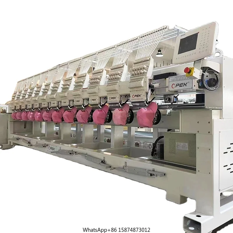 Multi funcional automático 1200 Rpm usou novas máquinas de bordar de computador 6head