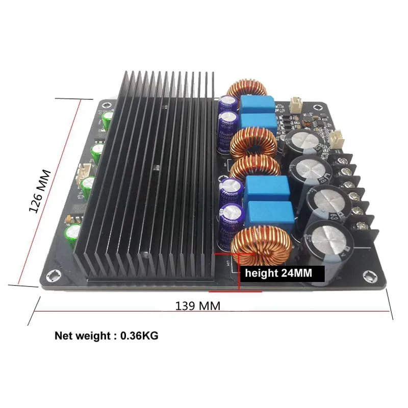 New Upgraded TPA3255 600WX2 Dual Core Stereo HiFi Ultra High Power Audio Amplifier Board