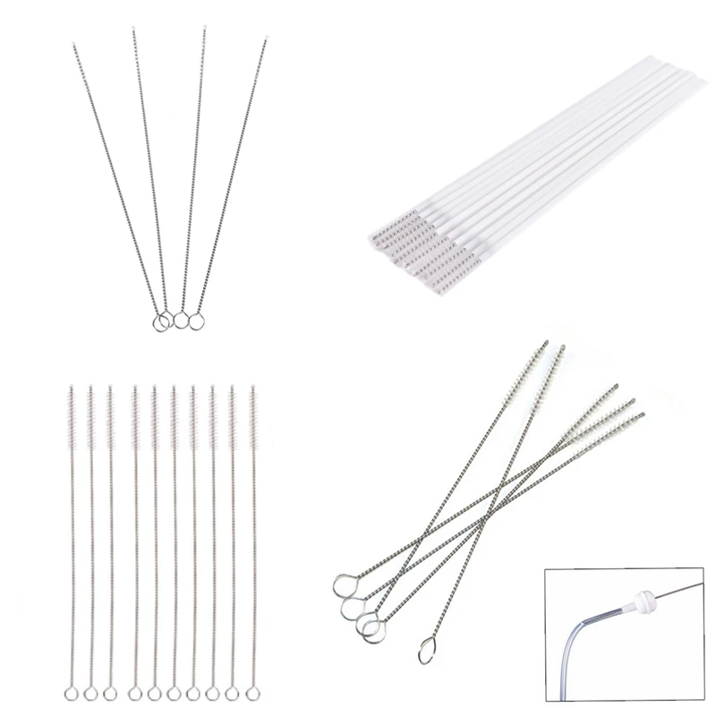 4/5/10Pcs/Set Soft Cleaning Brush Hair Suction Glass Tube Cleaner Brushes Tools Fish Tank Straw Bottle