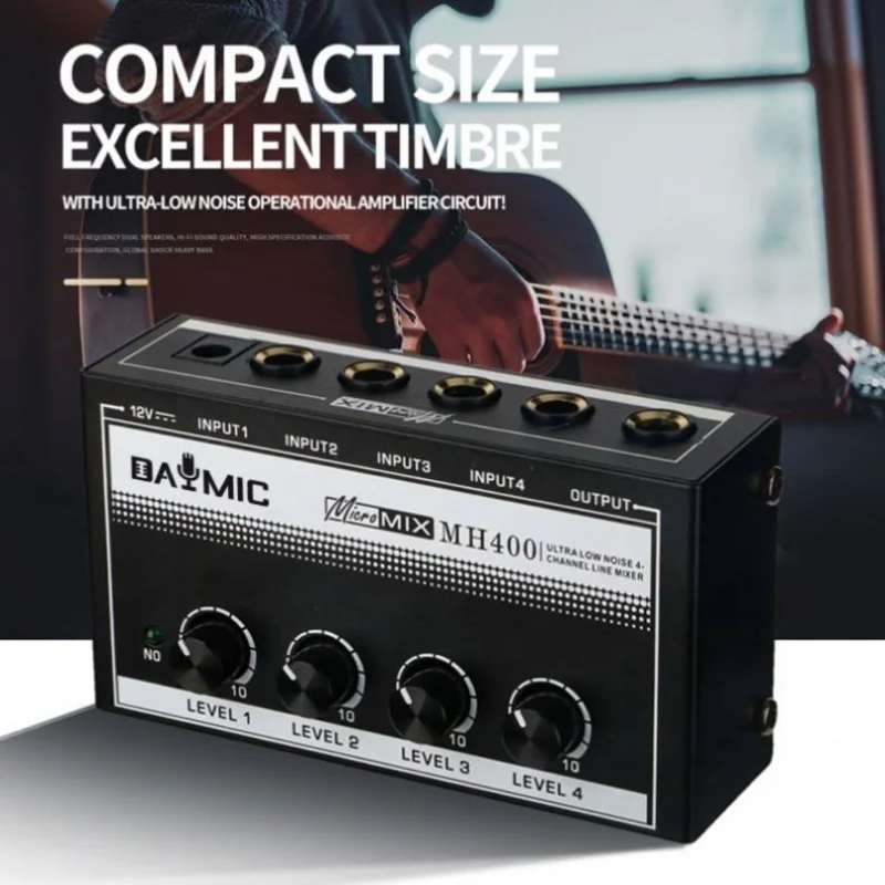 Portable Mini Turntable 12V Hifi Studios Musician Broadcasting Headphone Amplifier