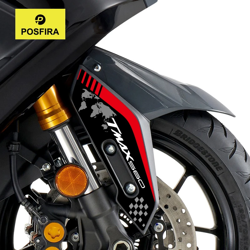 

POSFIRA Motorcycle Front Fender Stickers Vinyl Decals for Yamaha TMax 560 Tech Max 2025 2024 2023 2022 T Max Accessories