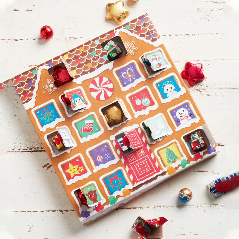 Customization.New Design Cardboard Empty Chocolate Tea 24/12 Drawer for Gift Package Small Advent Calendar Box