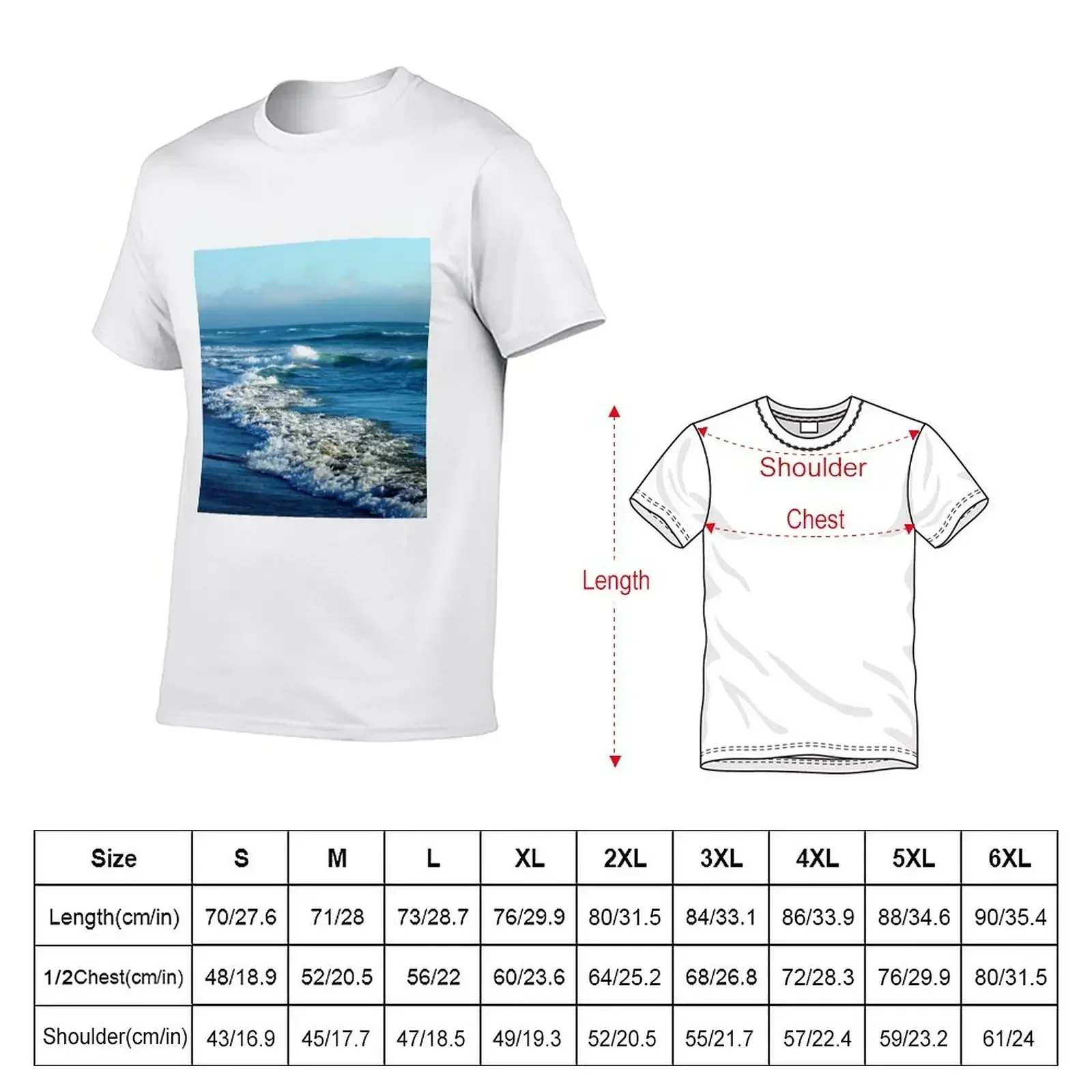 Beautiful Beach T-Shirt Aesthetic clothing tees graphics t shirts for men cotton