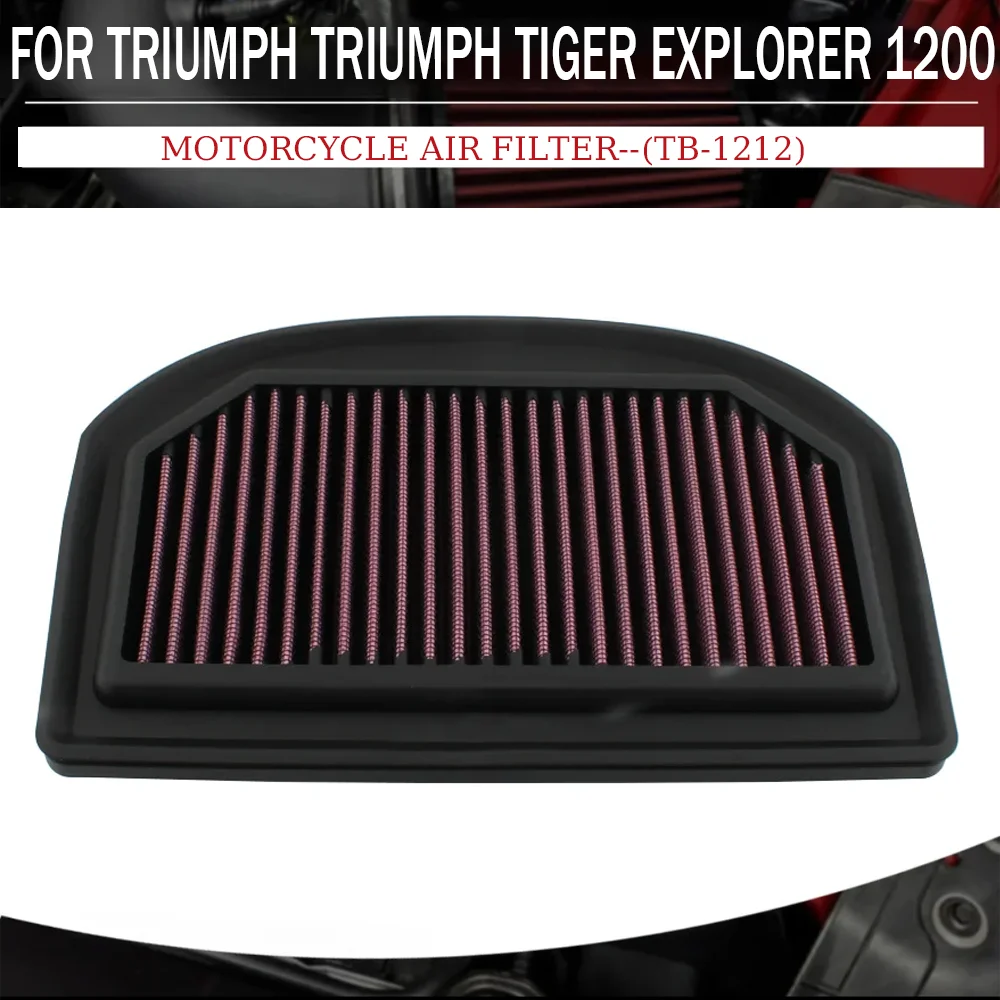 Motocycle High Flow Air Filter Element Cleaner For Triumph Tiger 1200 Alpine Desert Edition 2020-2021 (OEM:T2209555)