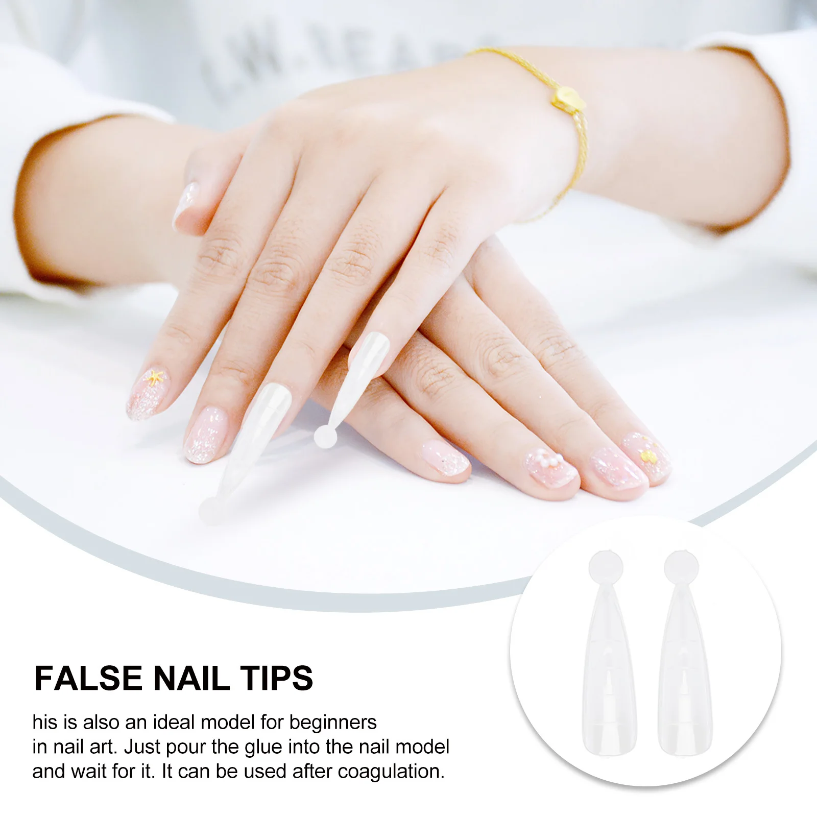 120-teiliges Gel-Set für künstliche Nägel, DIY-Form, Abs, gefälschte Tipps mit vollständiger Abdeckung, Verlängerungsverlängerungen