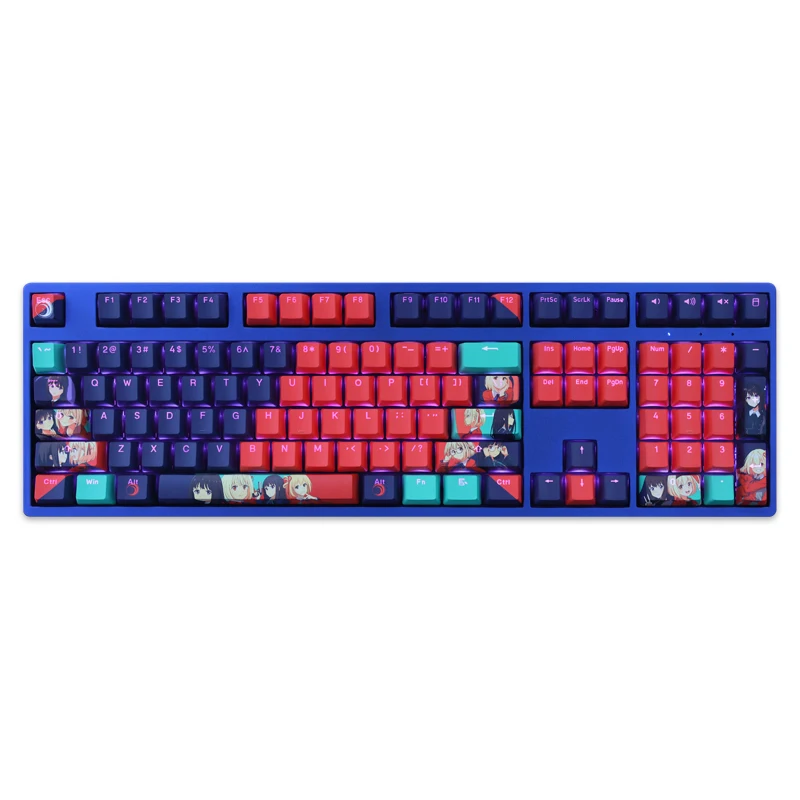 108 keys Hakurei Reimu Anime Theme PBT Keycaps RBG Translucent Cherry Profile for Mechanical Keyboard  theme keycaps