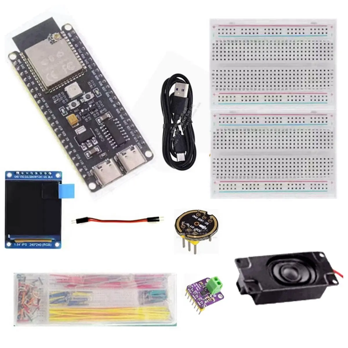 TCE DIY AI Voice Chatbot Kit --N16R8 Development Board with 1.54 Inch Screen Dispaly for Xiaozhi