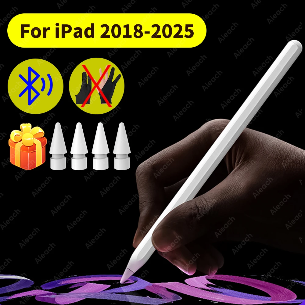 

for Apple Pencils Stylus Pen for iPad model 2018-2025 Write Draw Touch Pencil Tilt Sensing Palm Rejection for Apple Pencil 2