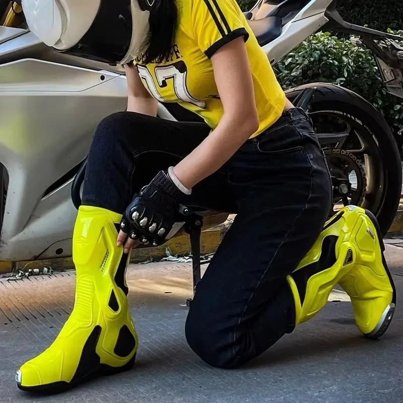 BENKIA CE Certification Motorcycle Botas Professional Track Riding Boots Racing Summer Zapato AntiCollision Off-Road for Rally