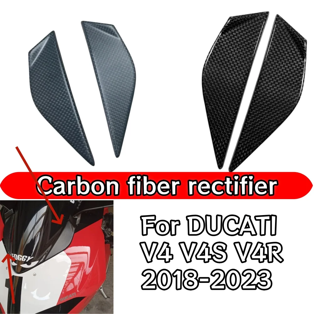 

For New DUCATI Panigale V4 V4S V4R 2018-2023 Carbon Fiber Rear Mirror Cover Front Fairing Motorcycle Modified Parts Decorate Cap