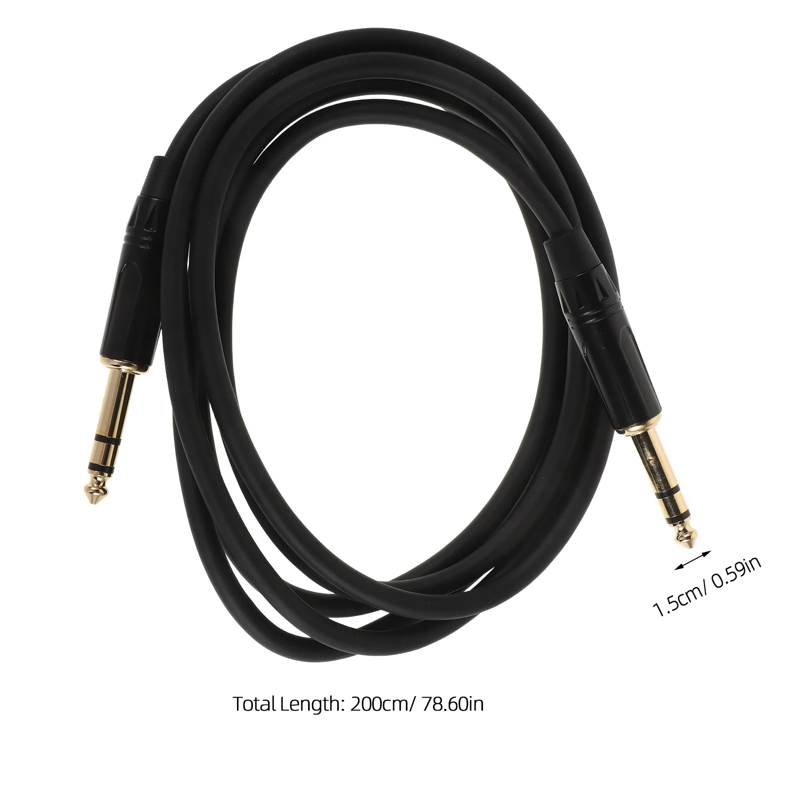 Kabel audio 6,35 mm męski-męski z redukcją szumów, kabel do efektów gitarowych, do wzmacniacza, miksera, sprzętu audio, kable połączeniowe, gitara
