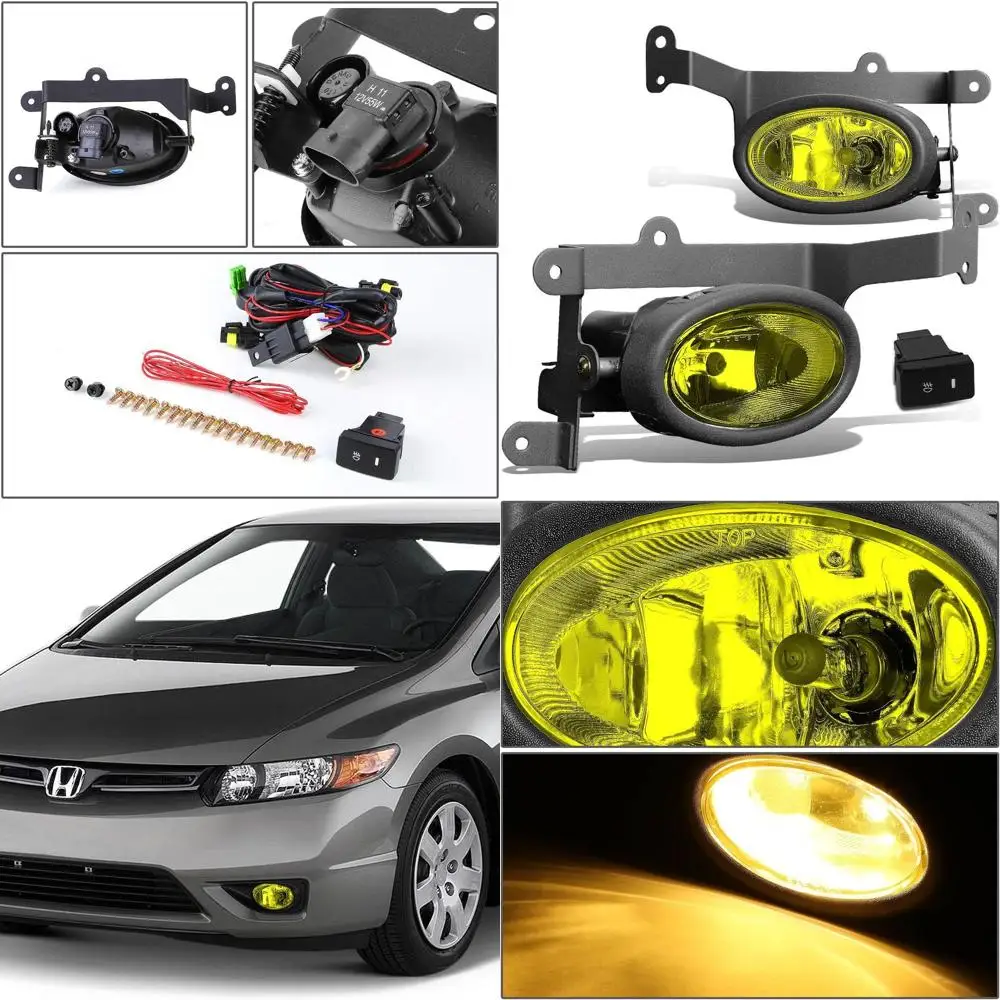 

Противотуманные фары повышенной видимости для Civic 2-дверного купе '06-'08, передний бампер со стороны водителя и пассажира