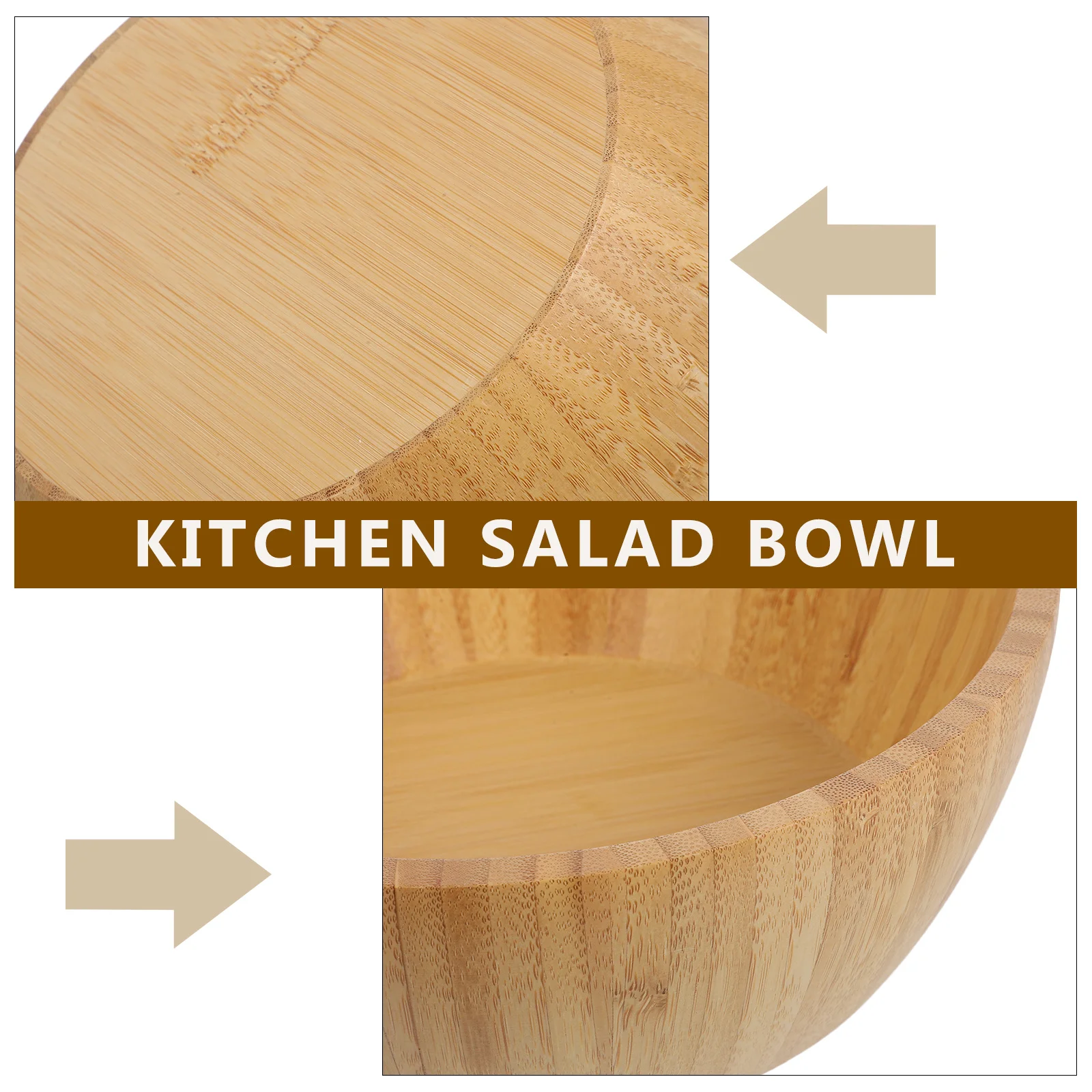 

Round Bamboo Vintage Style Rice Noodle Ramen Large Food Serving Bowl For Kitchen Dining Restaurant Home Heat Resistant