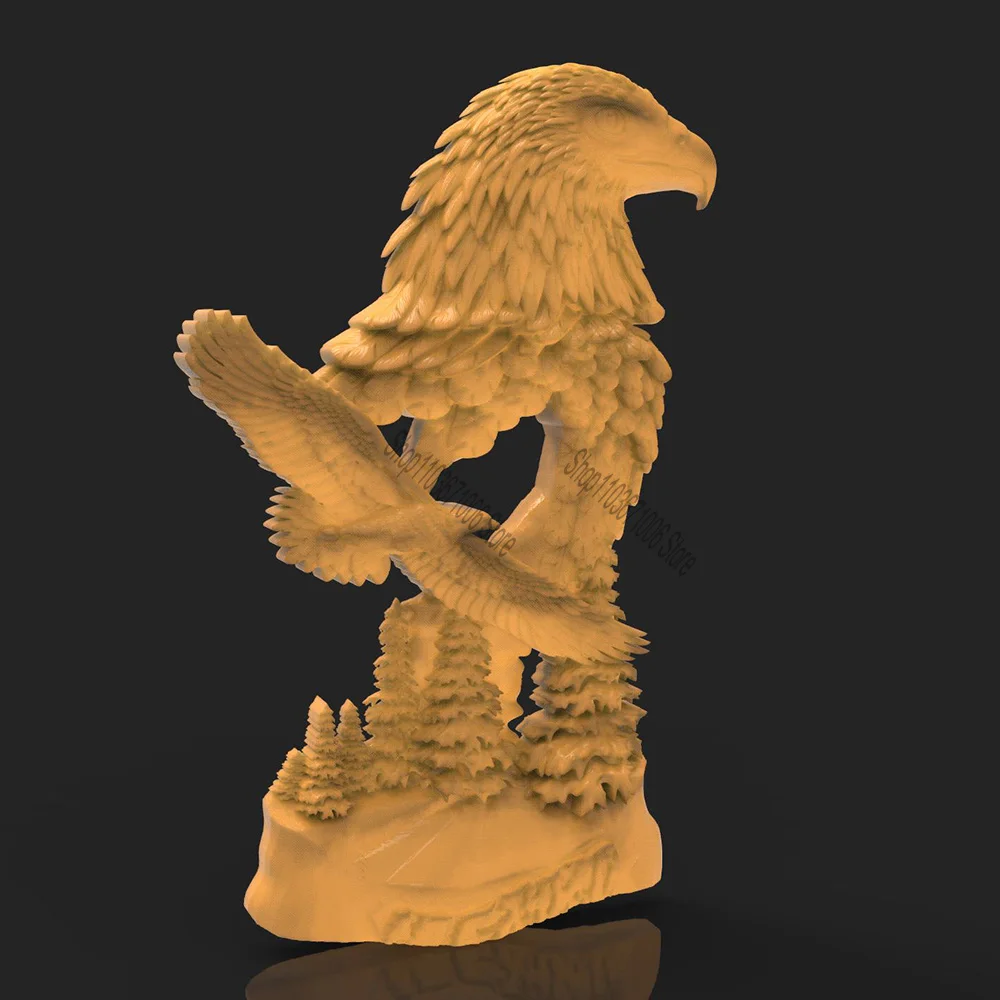 STL 3D Model Flying Eagle 3 for CNC Router Aspire Artcam 3D Printer Engraver Milling