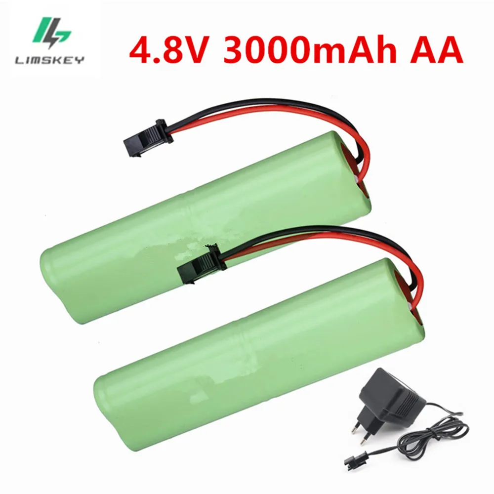 AA 4.8V 3000mAh Ni-MH Rechargeable Battery For Rc toys Car Truck Tank Robot Boat Parts 4.8 v 2400mah