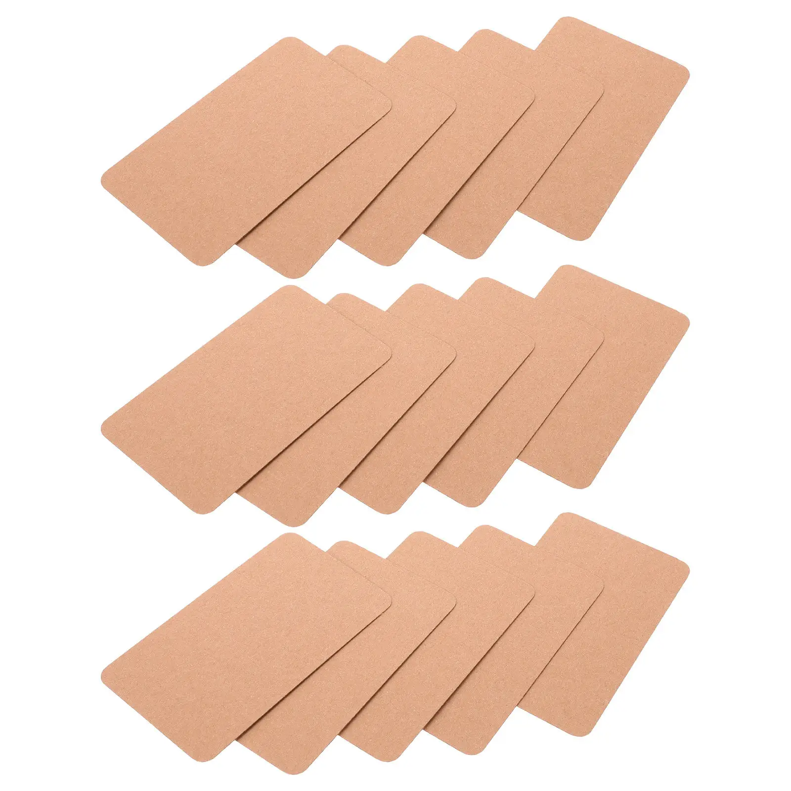 200Pcs Blank Kraft Paper Revision Cards Vintage Texture Mini Study Flash Cards for Vocabulary Practice Language Learning DIY