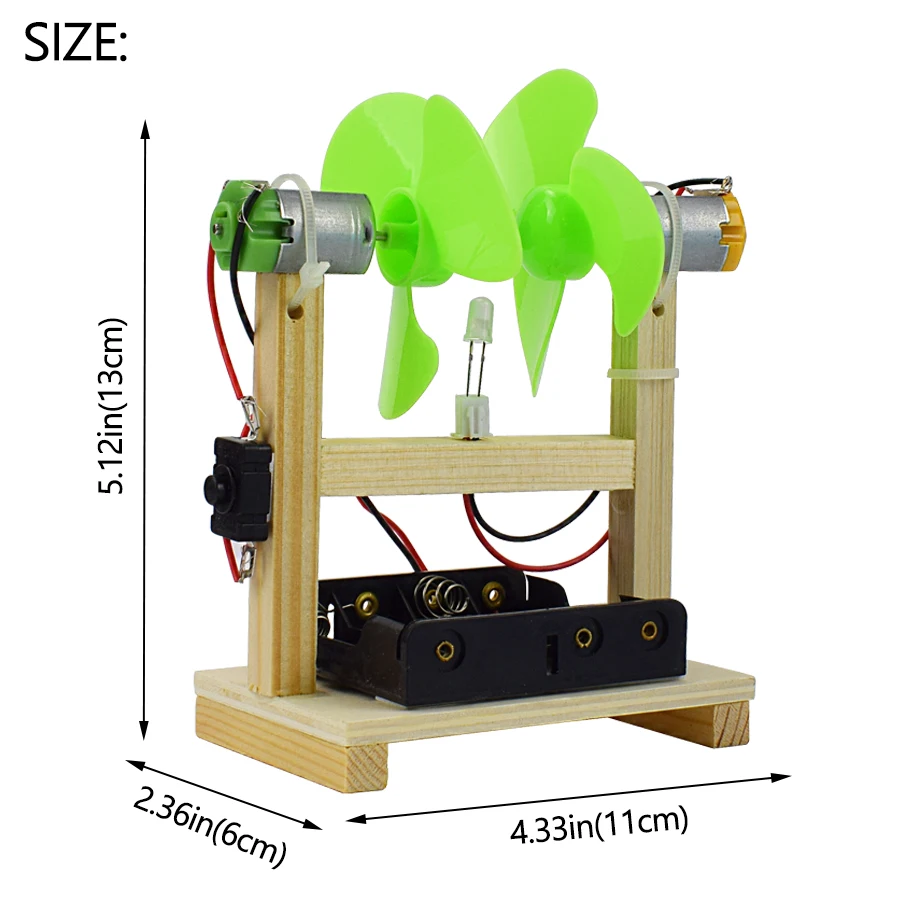 Wind Power Modell Kits Spielzeug für Kinder Wissenschaftliche Ausbildung Handgemachte Physik Experiment Pädagogisches Spielzeug Kreative Montage Modelle