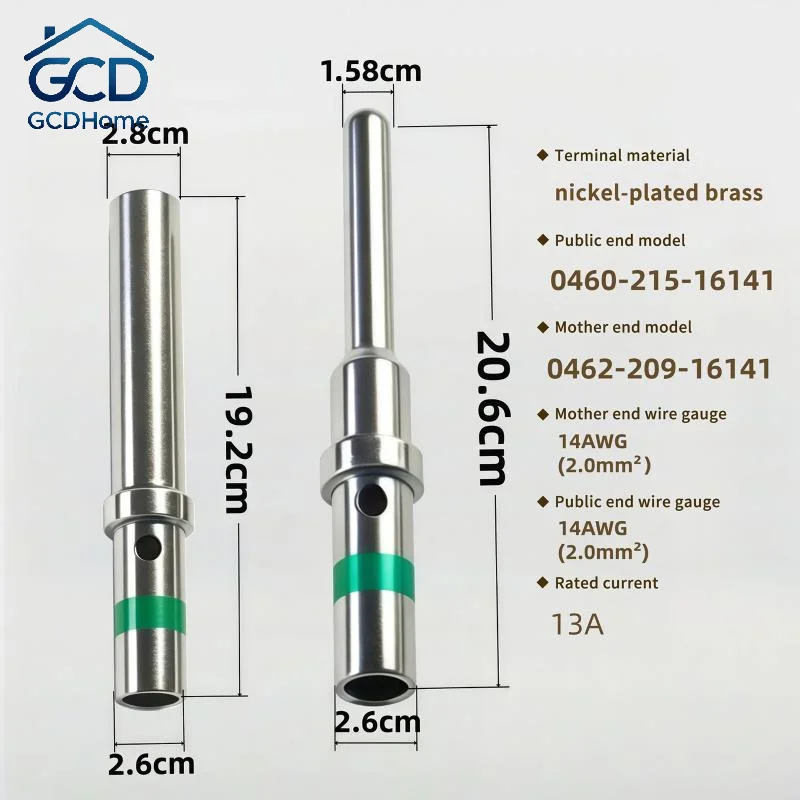 20 Pcs DT 1.5mm Electrical Terminal Contacts High Tensile 0462-201-16141 0460-202-16141 for Industrial Equipment Maintenance