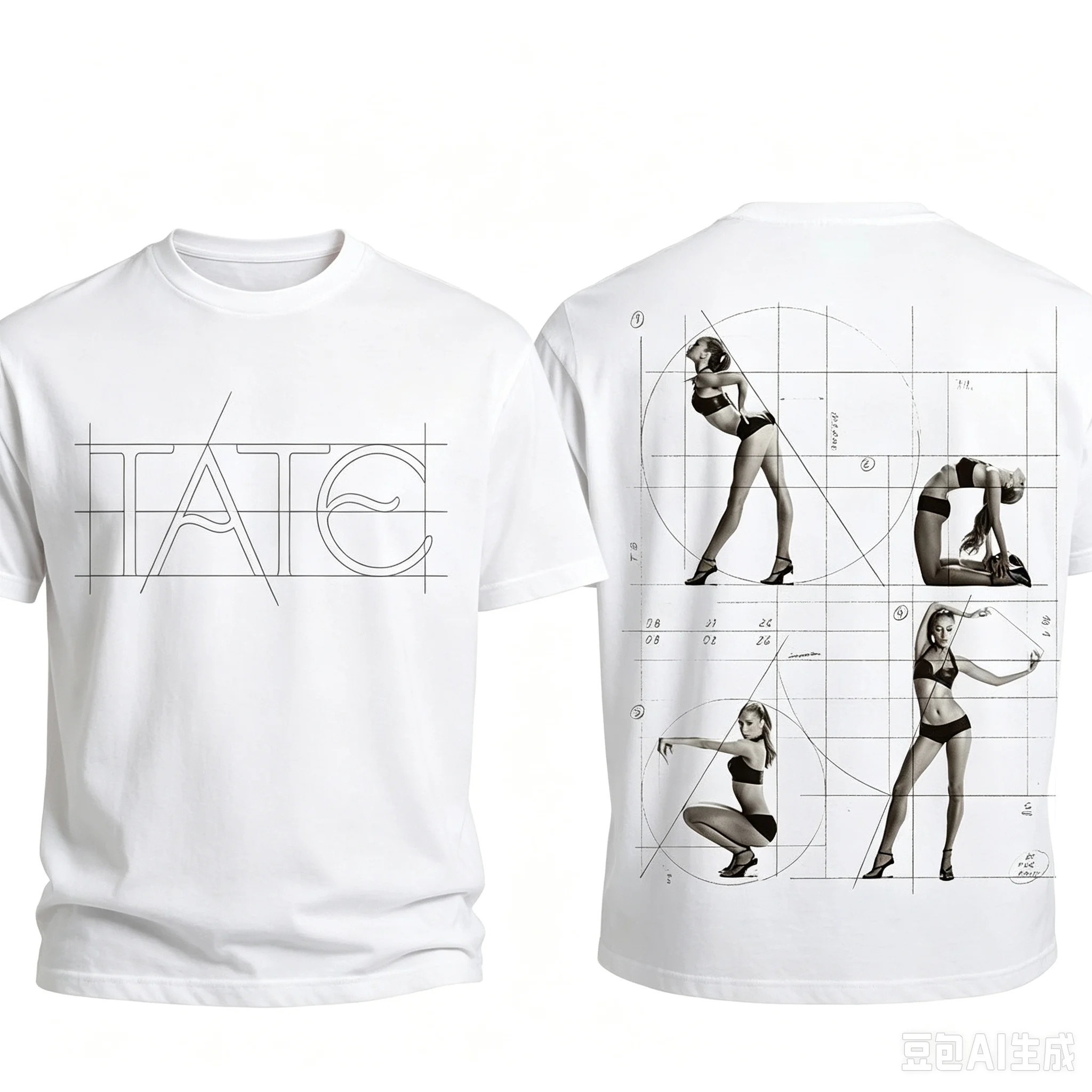 2026 New Tate McRae Vitruvian Woman Silhouette Graphic Pop Music Fan Merch T Shirt