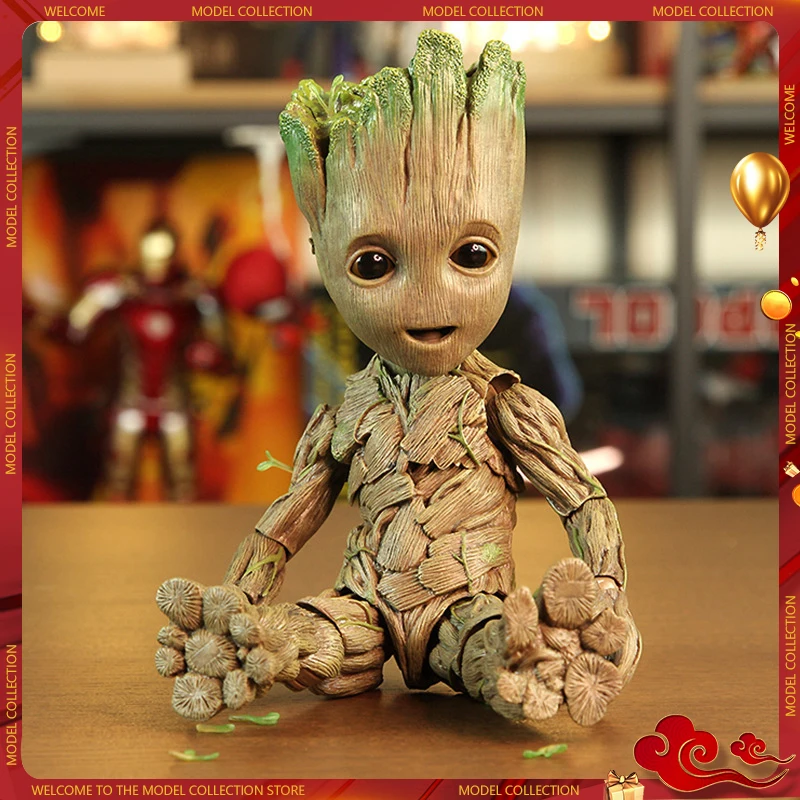 

The Avengers Disney Groot Little Tree Man Model Movable Joint 26cm Figurine Statue Doll Collectible Children Christmas Gift