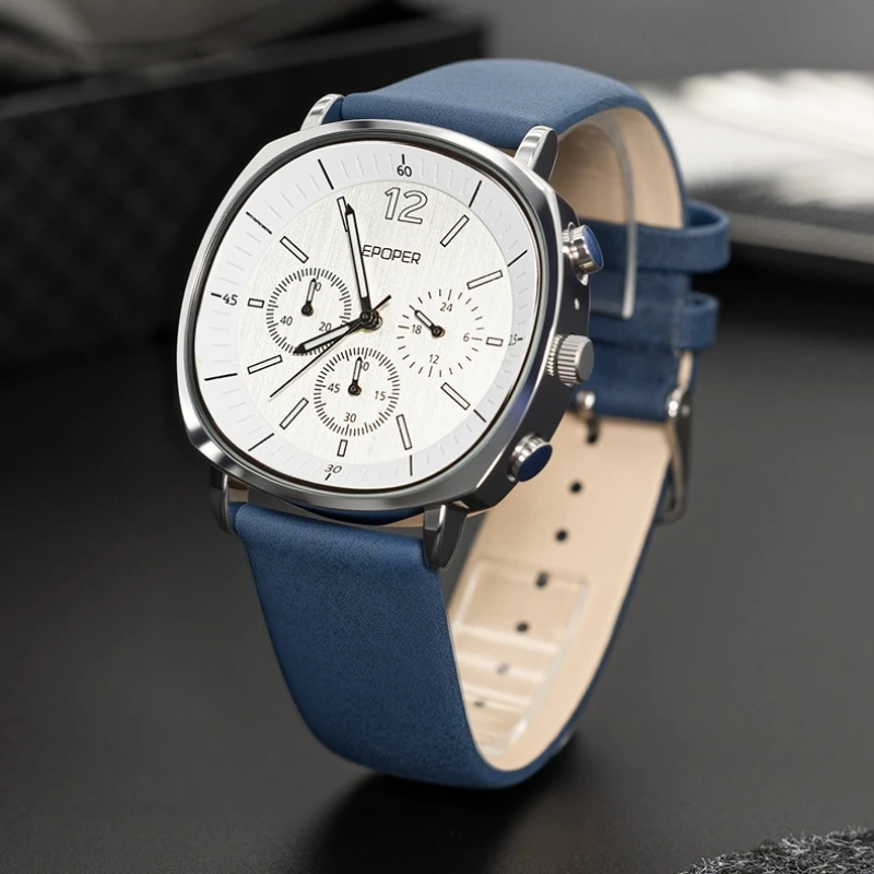 Fashion High Appearance Level Men's  Watches Light Luxury Temperament Simple Large Dial Trend Retro Hong Kong Style Quartz Watch