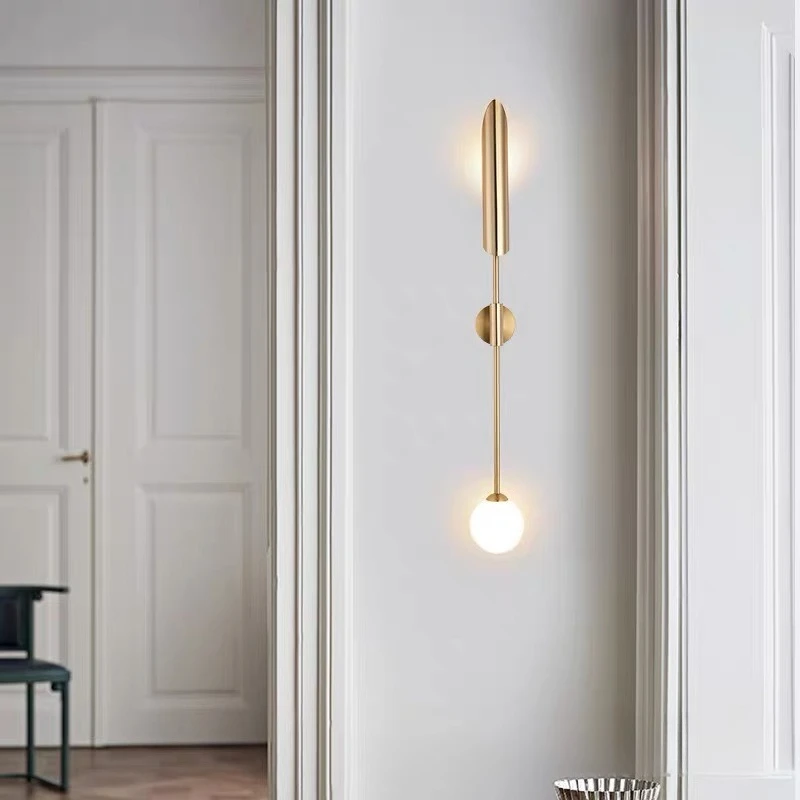 Post-modern minimalist wall lamp,TV background wall, light luxury and simple modern corridor, aisle, bedroom bedside wall lamp