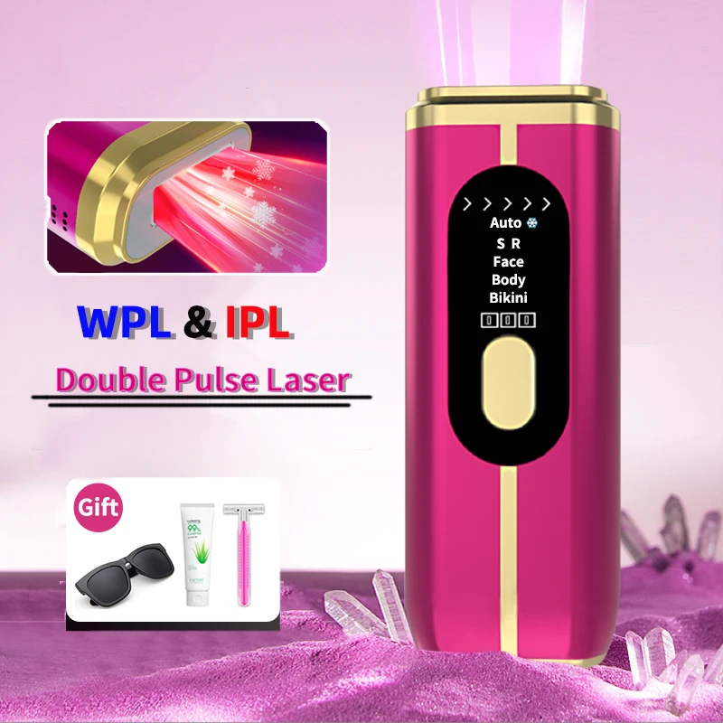 

QYA IPL Laser Hair Removal Device Dual Pulse Ice-cooling for Women and Men Effective in 6 Weeks Comfortable and Painless