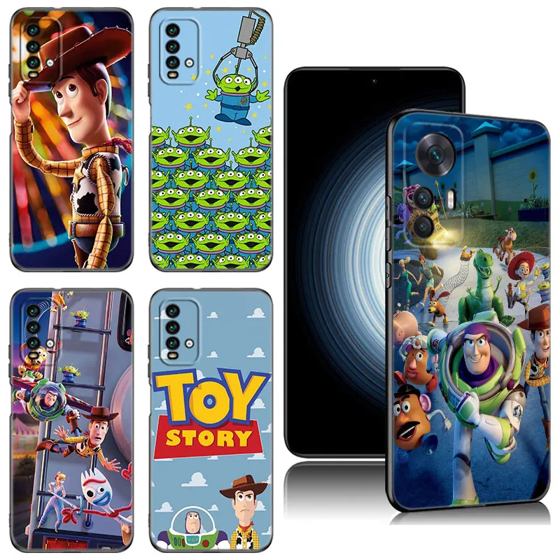 Черный чехол TToy Story, древесный буфер для Xiaomi Redmi 11 Prime 11A 12C 13C A1 A2 Plus A3 12 4G 10 13R 5G 9A 10A 9C 10C 9i 12R Note 9T