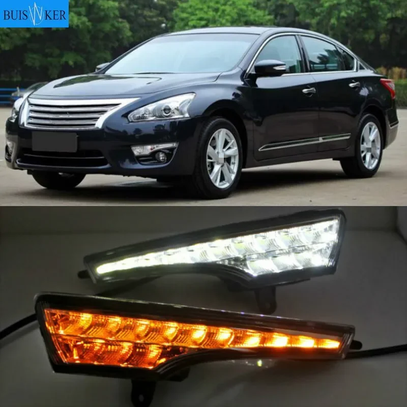 

1 комплект drl для Nissan Teana ALTIMA 2013 2014 2015 2016 светодиодные DRL дневные ходовые огни дневного света с указателем поворота