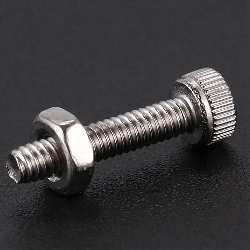 ABLQ 150 Set M2x10mm Viti a testa esagonale zigrinate Bulloni Dado