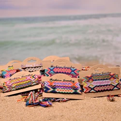 3Pcs/Set Random Color Bohemia Friendship Bracelet For Women Fashion Summer Beach Style Beautiful Rope Weave Bracelets