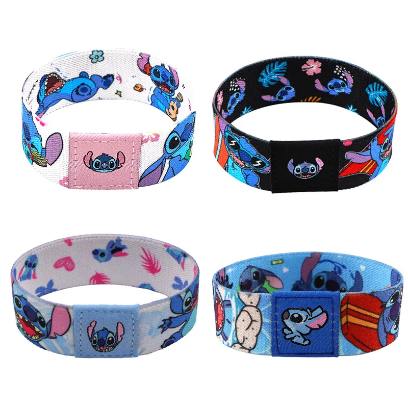 

Cartoon Lilo & Stitch Stretch Wristband Kawaii Stitch Bracelet Sport Wide Band Bangles Armband Fashion Jewelry Accessories Gifts