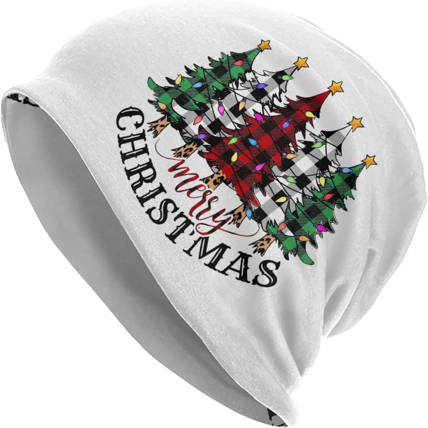 

Christmas Snowflakes Beanie Winter Hats Chemo Hat Cancer Headwear Knitted Hats Baggy Slouchy Skull Cap for Men Women