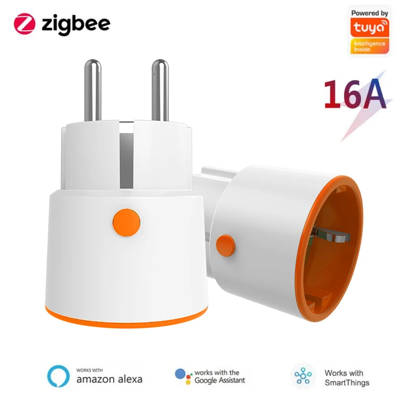 

AUBESS Tuya Zigbee 3.0 Smart Power Plug 16A EU Outlet 3680W Meter Smart Socket Remote Control Work With Alexa Google Home