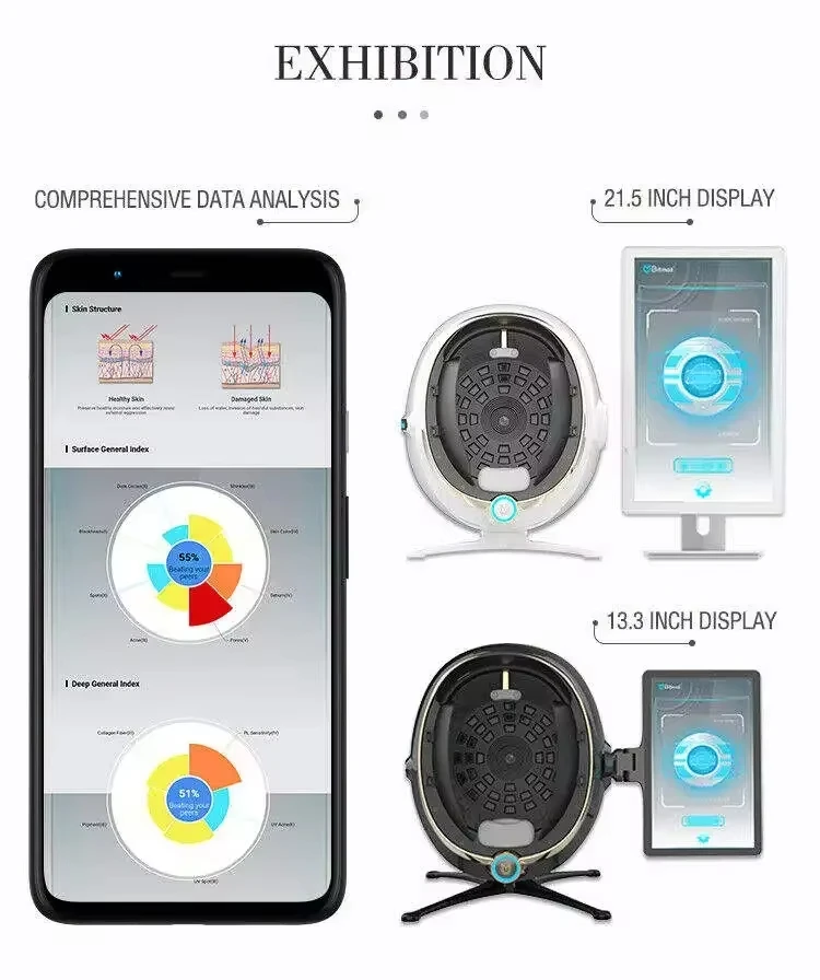 3DNEWマジックミラーデジタル顔分析機製品説明書　肌分析AIインテリジェント画像機器検出器