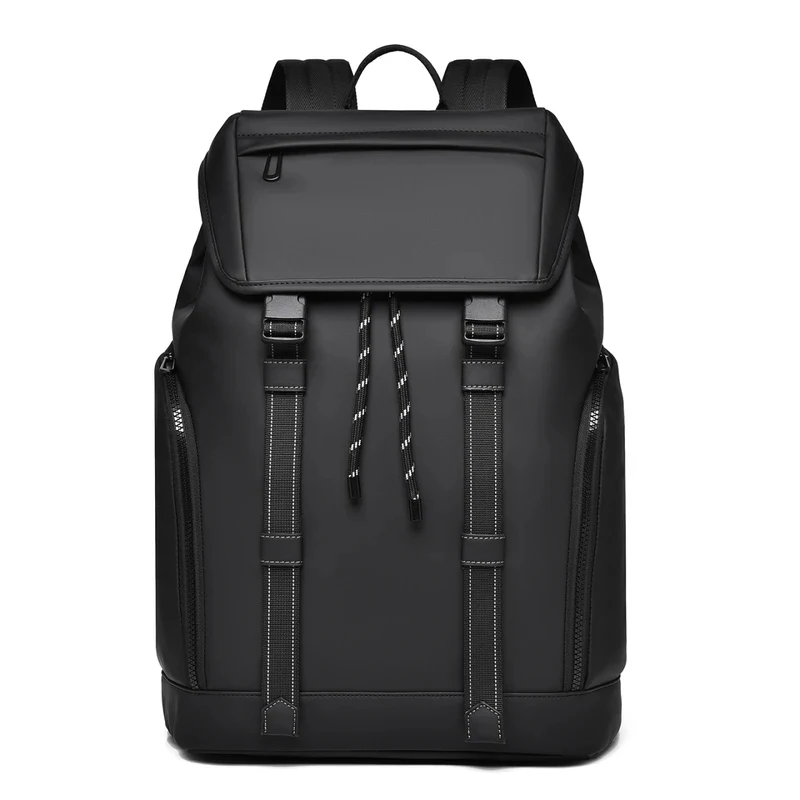 Backpack Trend Leather Membrane Material Waterproof Shoulder Bag Men's Large Capacity Travel Business Computer Bag Multi-Style